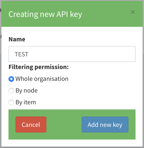 Creating key